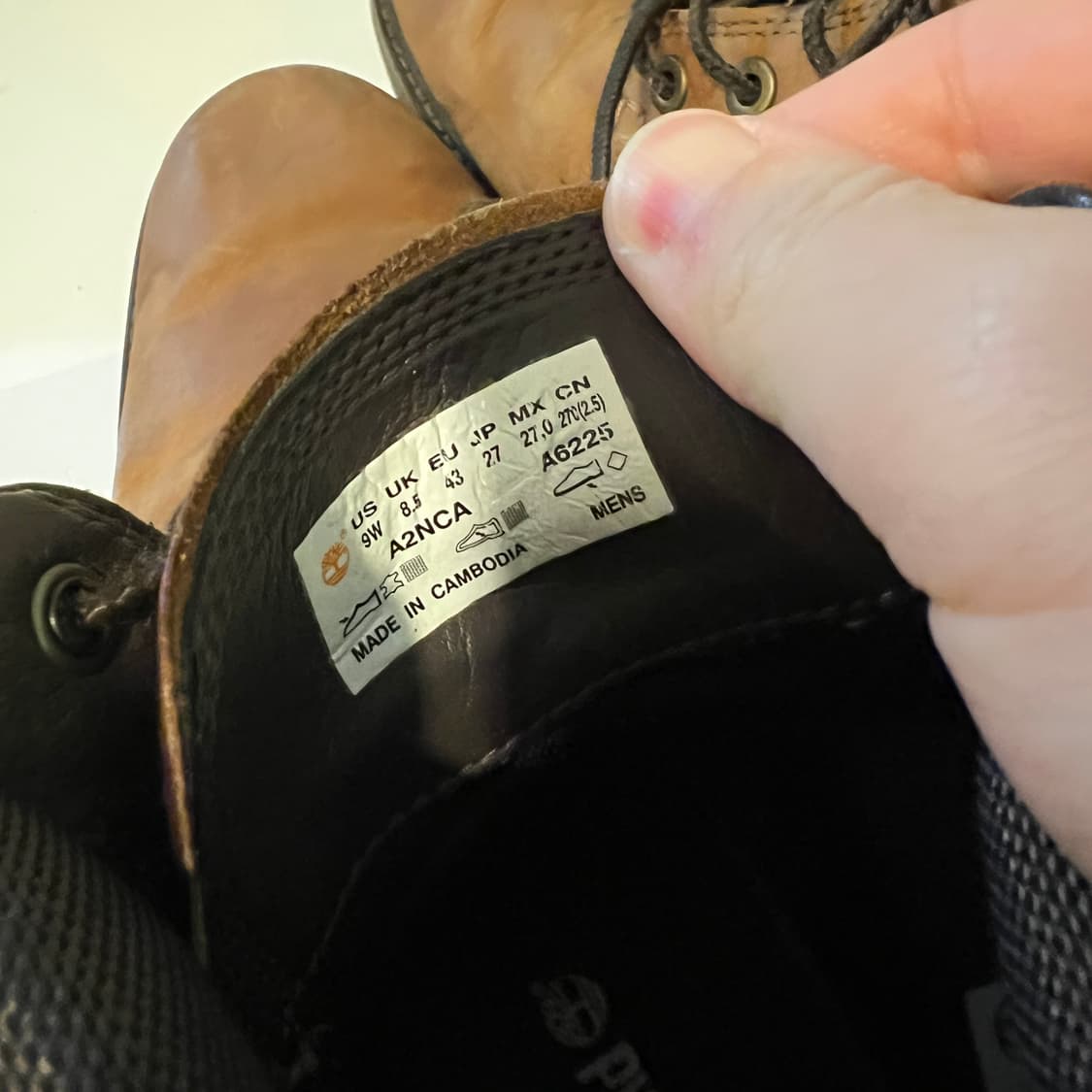 팀버랜드 6인치 브라운 가죽 부츠 상품이미지8