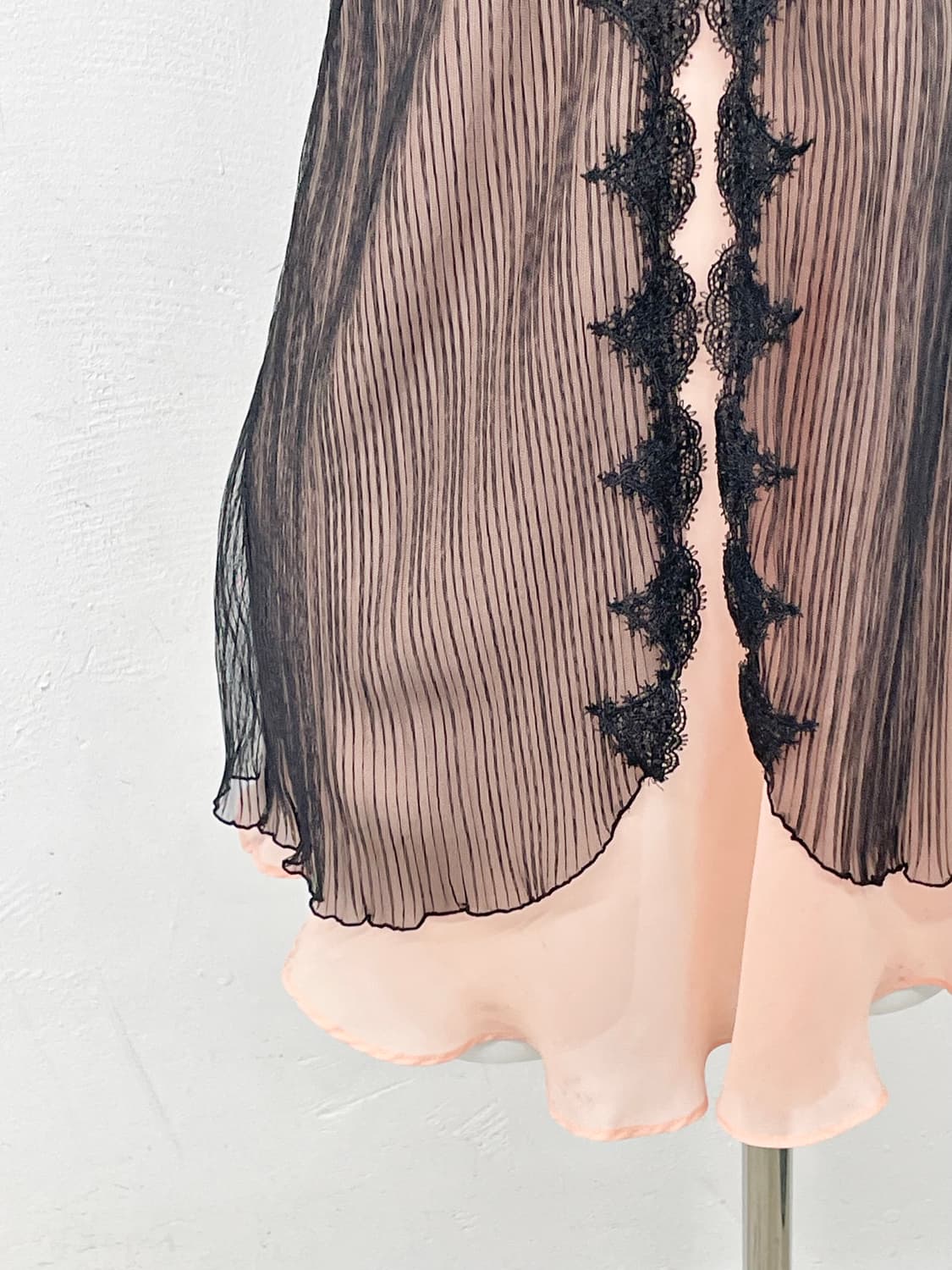 블랙 핑크 레이어드 슬립 상품이미지3