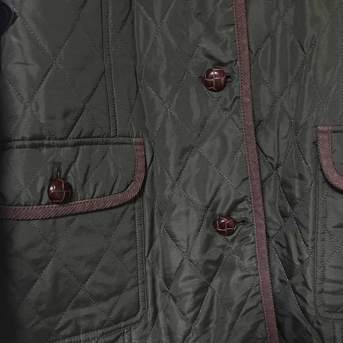 카키 퀼팅 후드 점퍼 상품이미지4