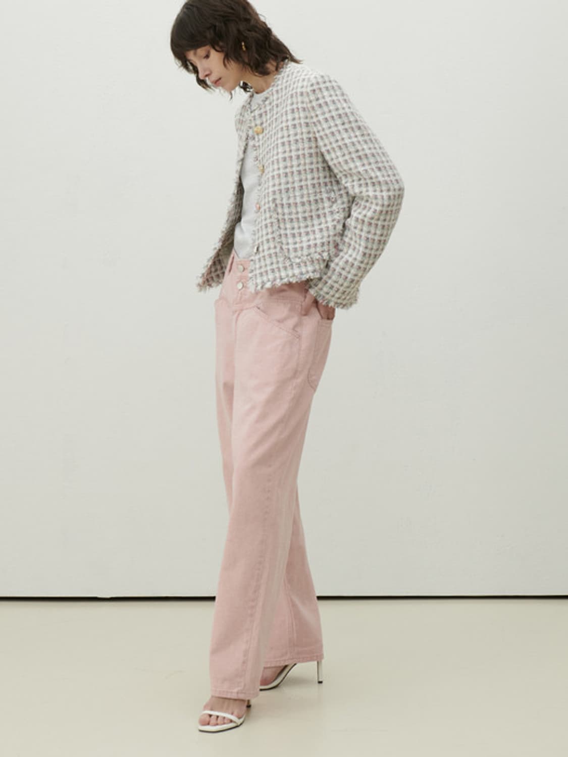 새상품:)모먼 트위드 자켓(채정안,이현이착용) 상품이미지4