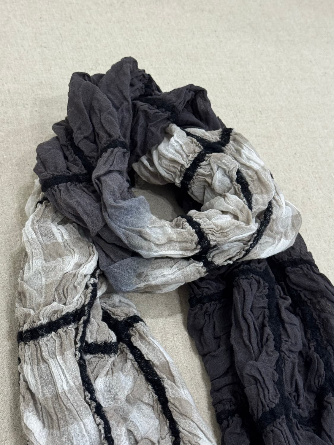 요지야마모토 셔링 네트 머플러 상품이미지3