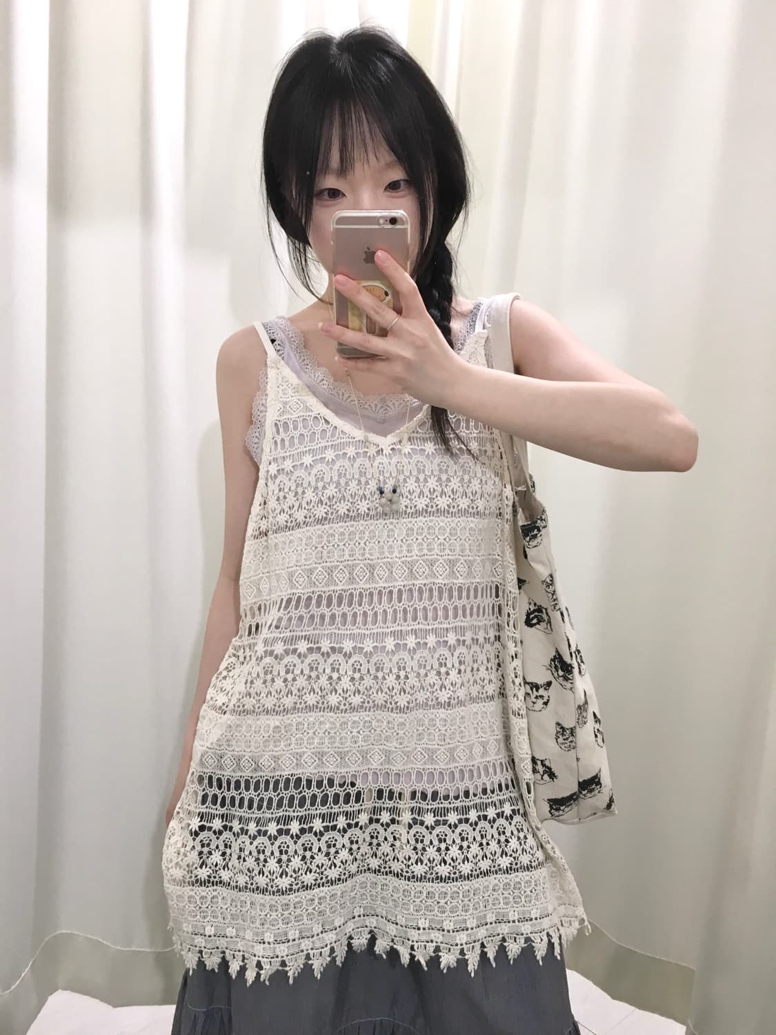 hippie crochet sleeveless 상품이미지4