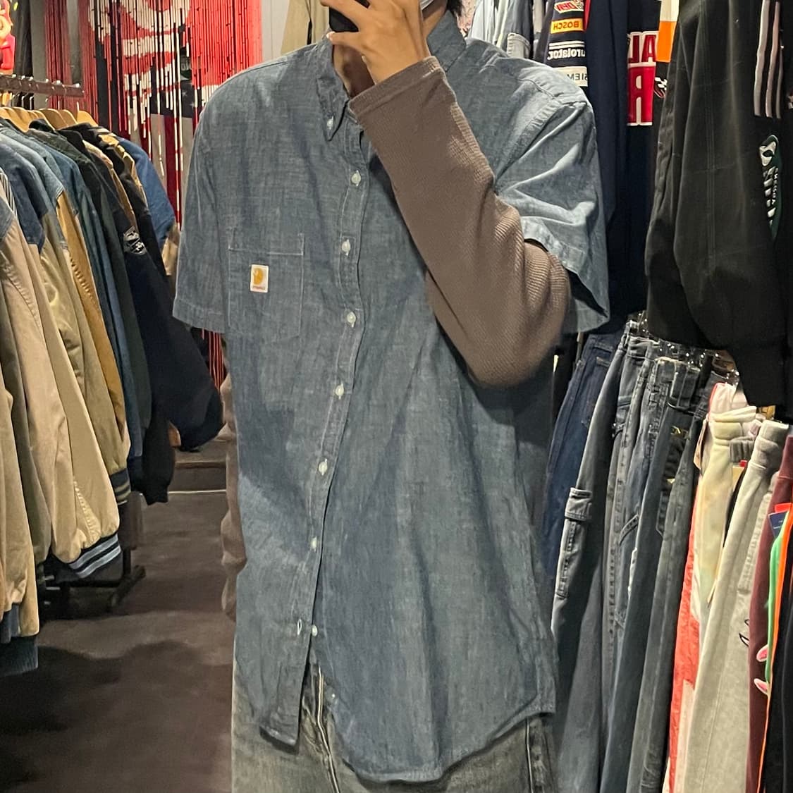 [IM] carhartt 칼하트 데님 반팔셔츠 상품이미지5