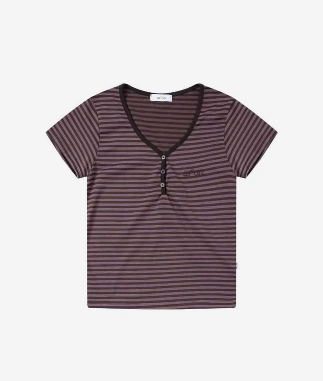 애즈온 Candy Stripe t-purple 상품이미지1