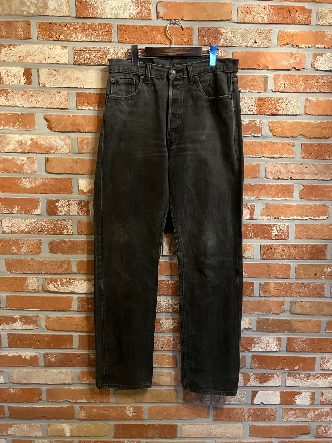 90s USA 빈티지 리바이스 501 0660 블랙진 흑청 데님 팬츠 상품이미지2
