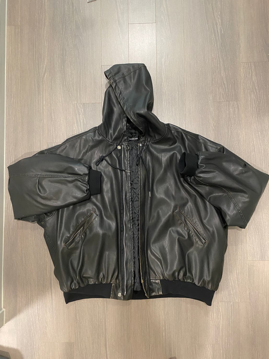 가죽후드자켓 상품이미지1