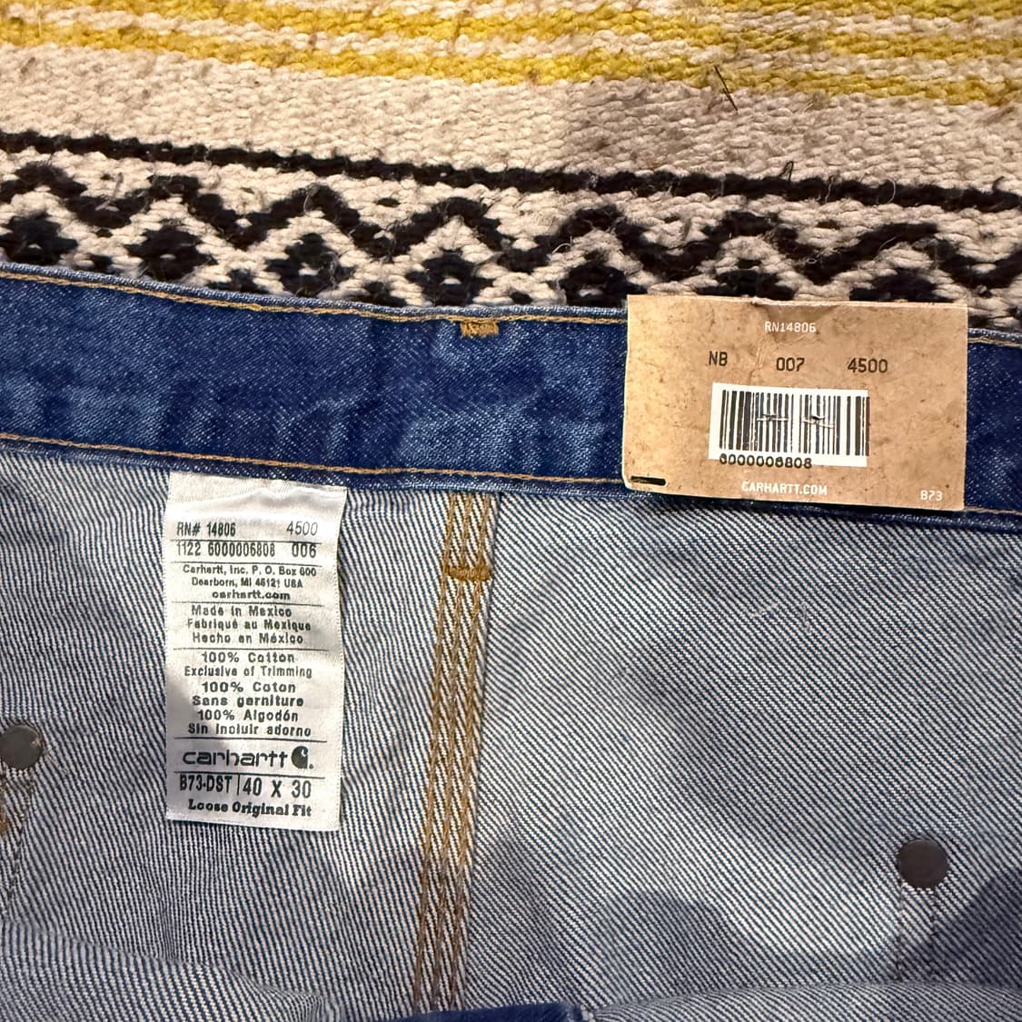 칼하트 데님 더블니 오리지널 핏 40“ 상품이미지4