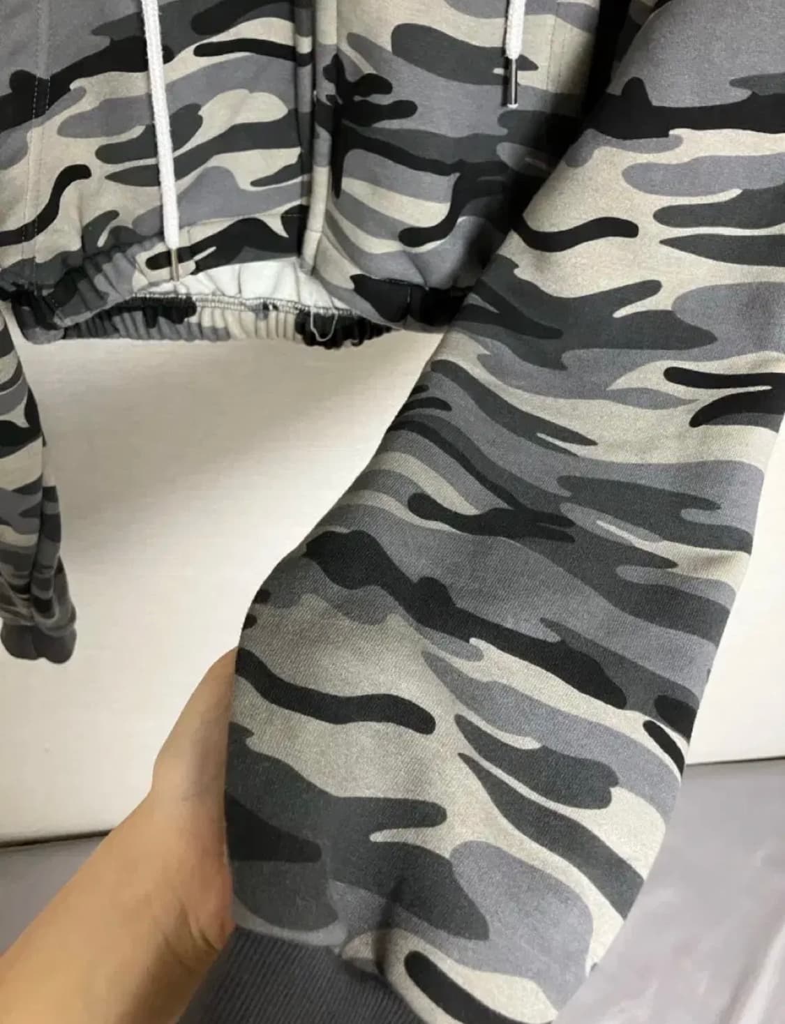 카모 크롭 후드집업 카모 투웨이집업 밀리터리 베메클 상품이미지4