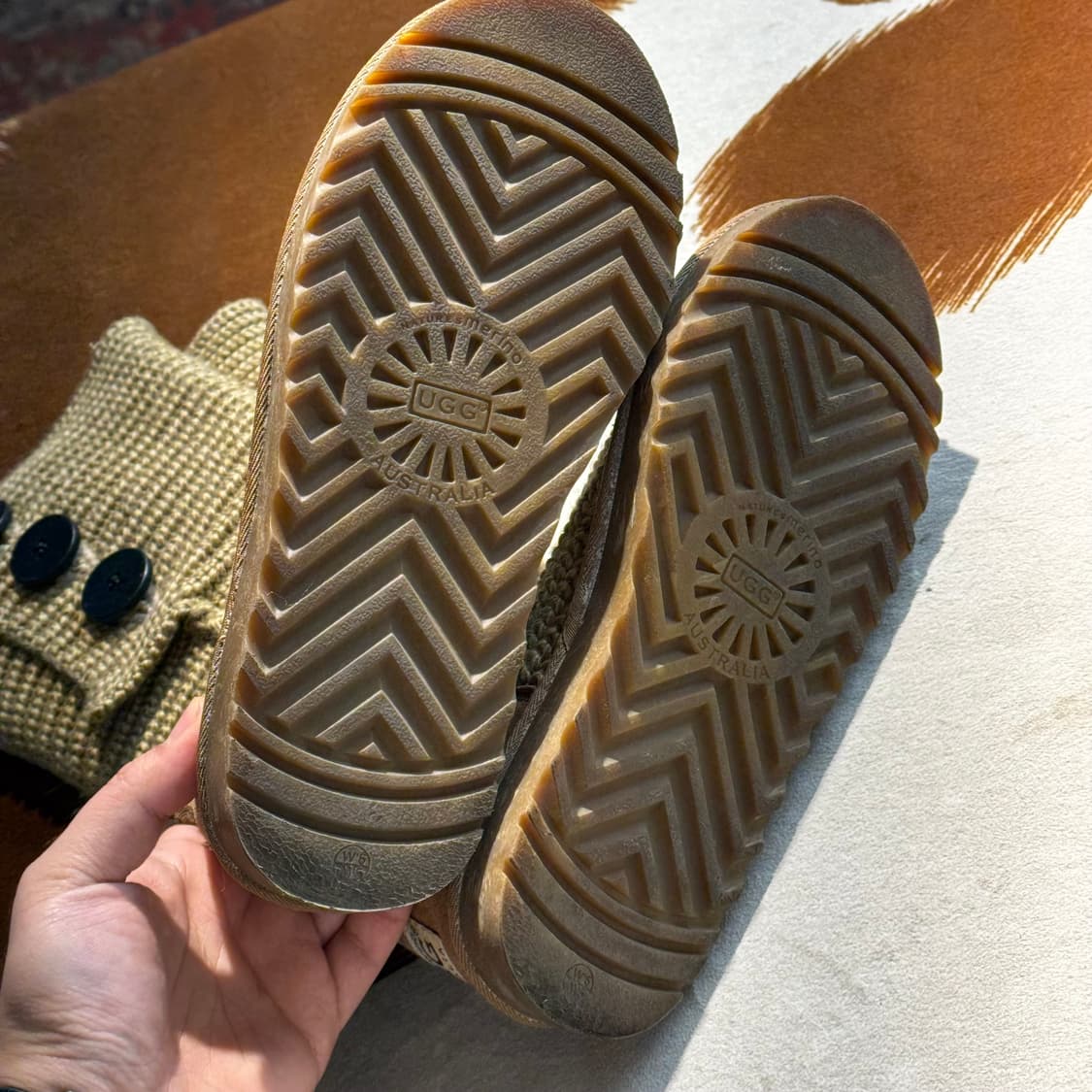 어그 UGG 카디 니트 부츠 (230-235) 베이지 핑크 상품이미지9