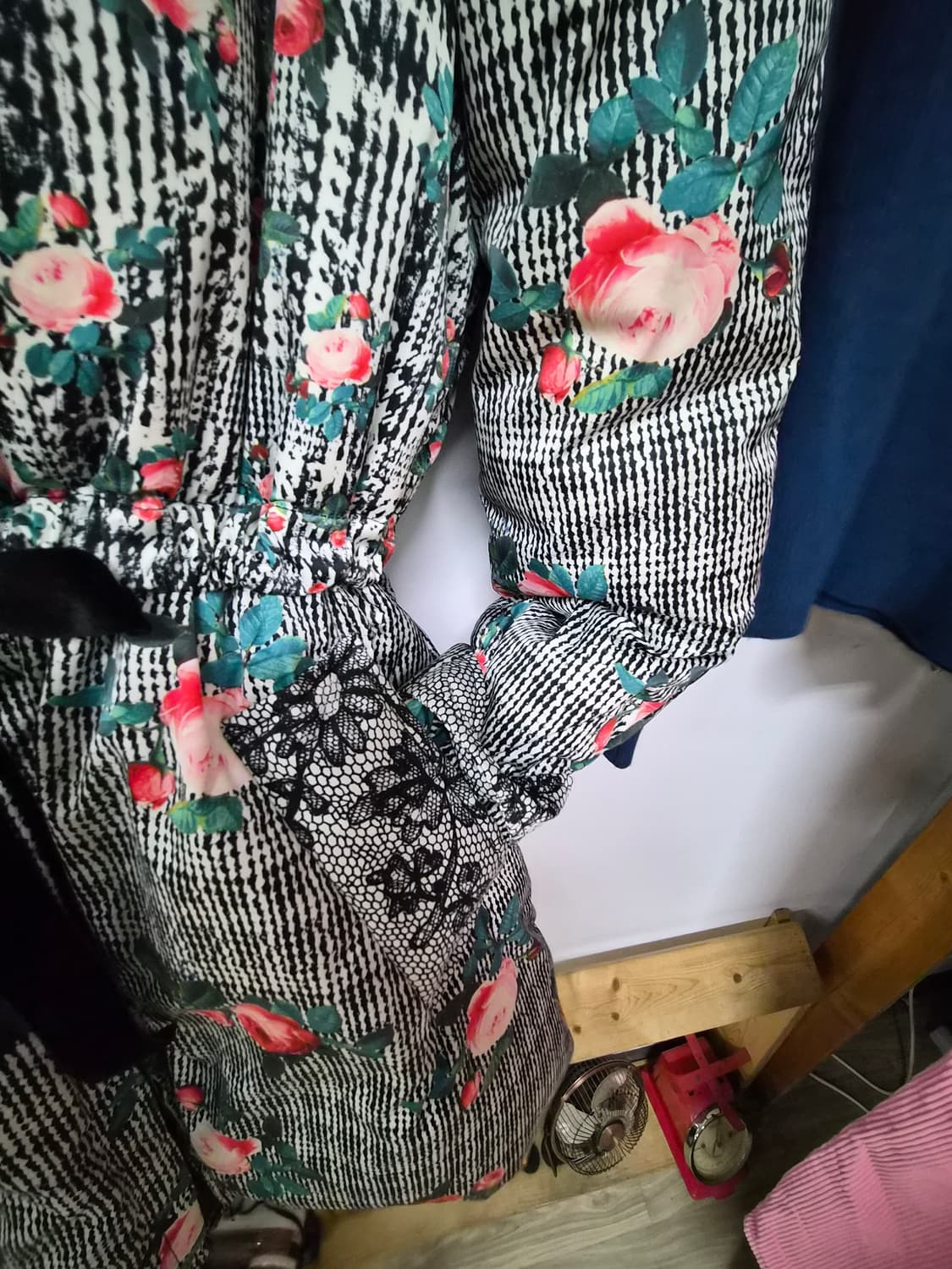 레니본 플라워 패딩 상품이미지5