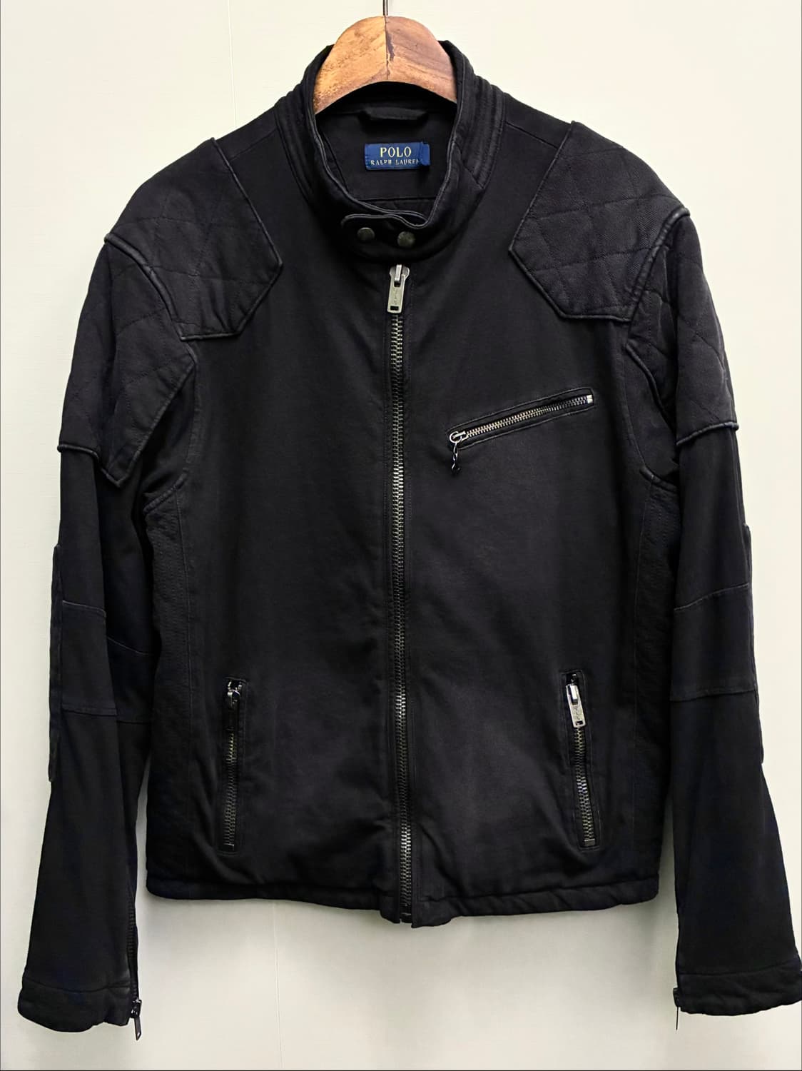 (L/103)POLO 폴로랄프로렌 코튼 싱글라이더 바이커 자켓 상품이미지1