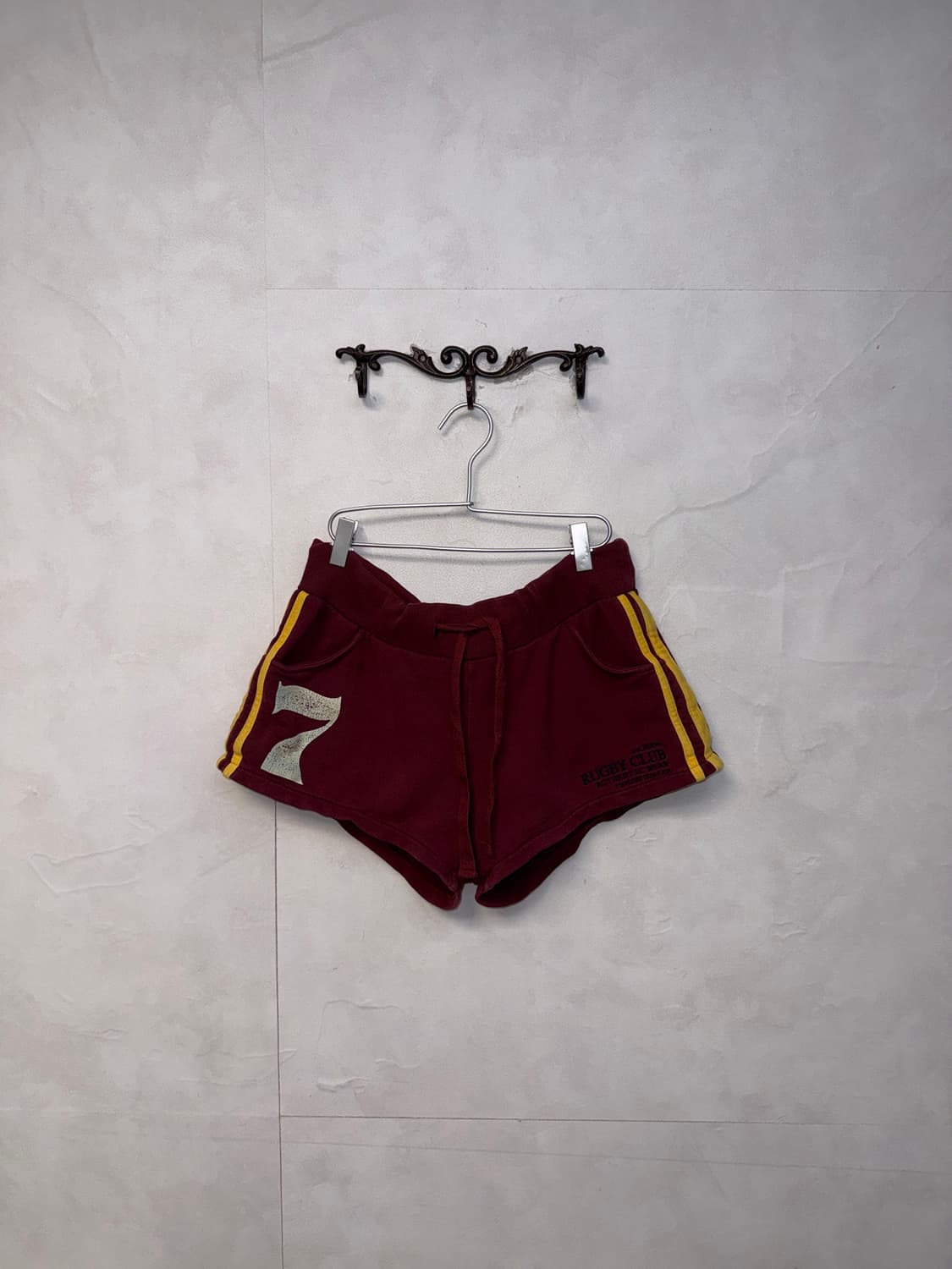 Burgundy 7 rugby track shorts 상품이미지1