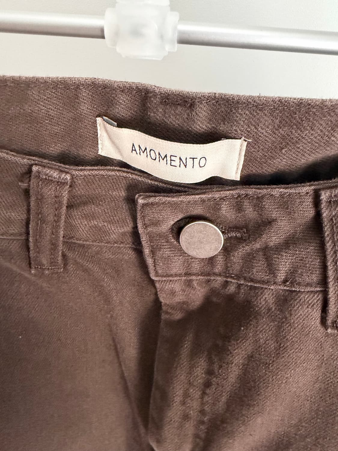 Amomento 코튼팬츠 브라운 상품이미지2