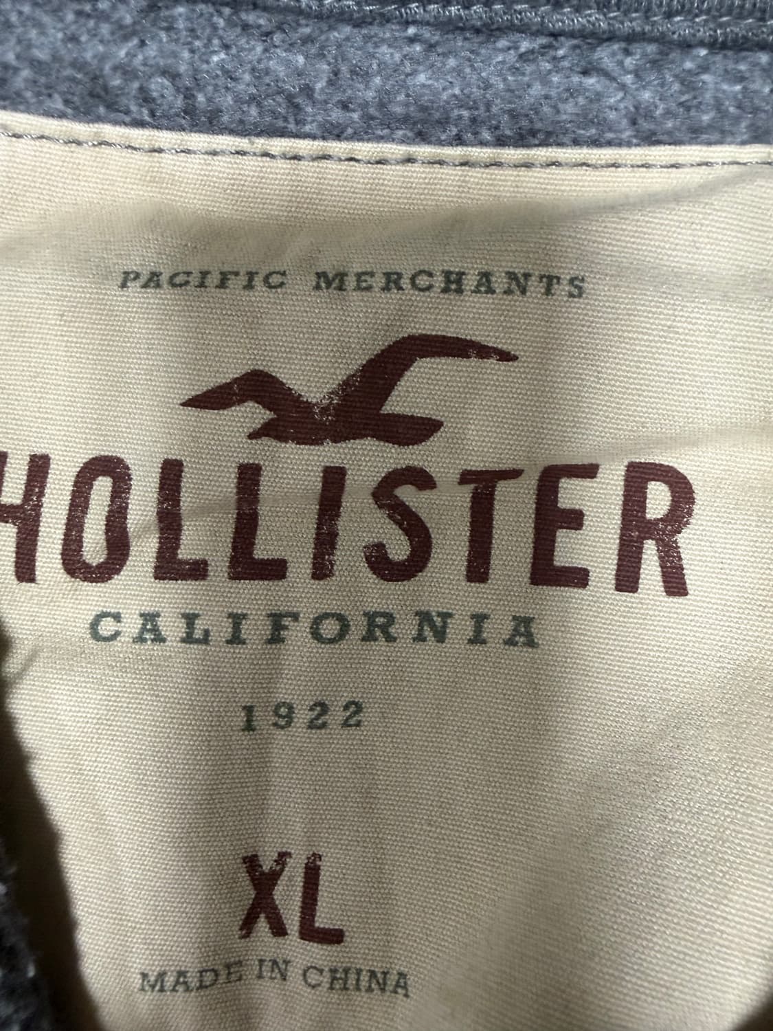 홀리스터 그레이 후드집업 xl 상품이미지3