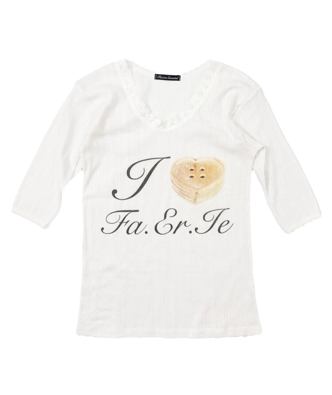 샵페어리 레이스 티셔츠 아이보리 상품이미지1