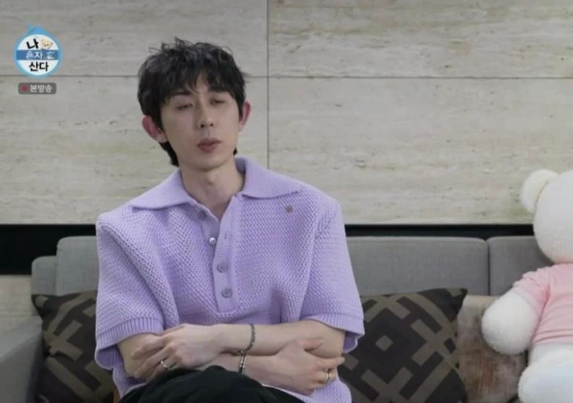 새제품.M) 렉토 코쿤 착용 오픈 카라 니트 라일락 코드쿤스트 상품이미지1