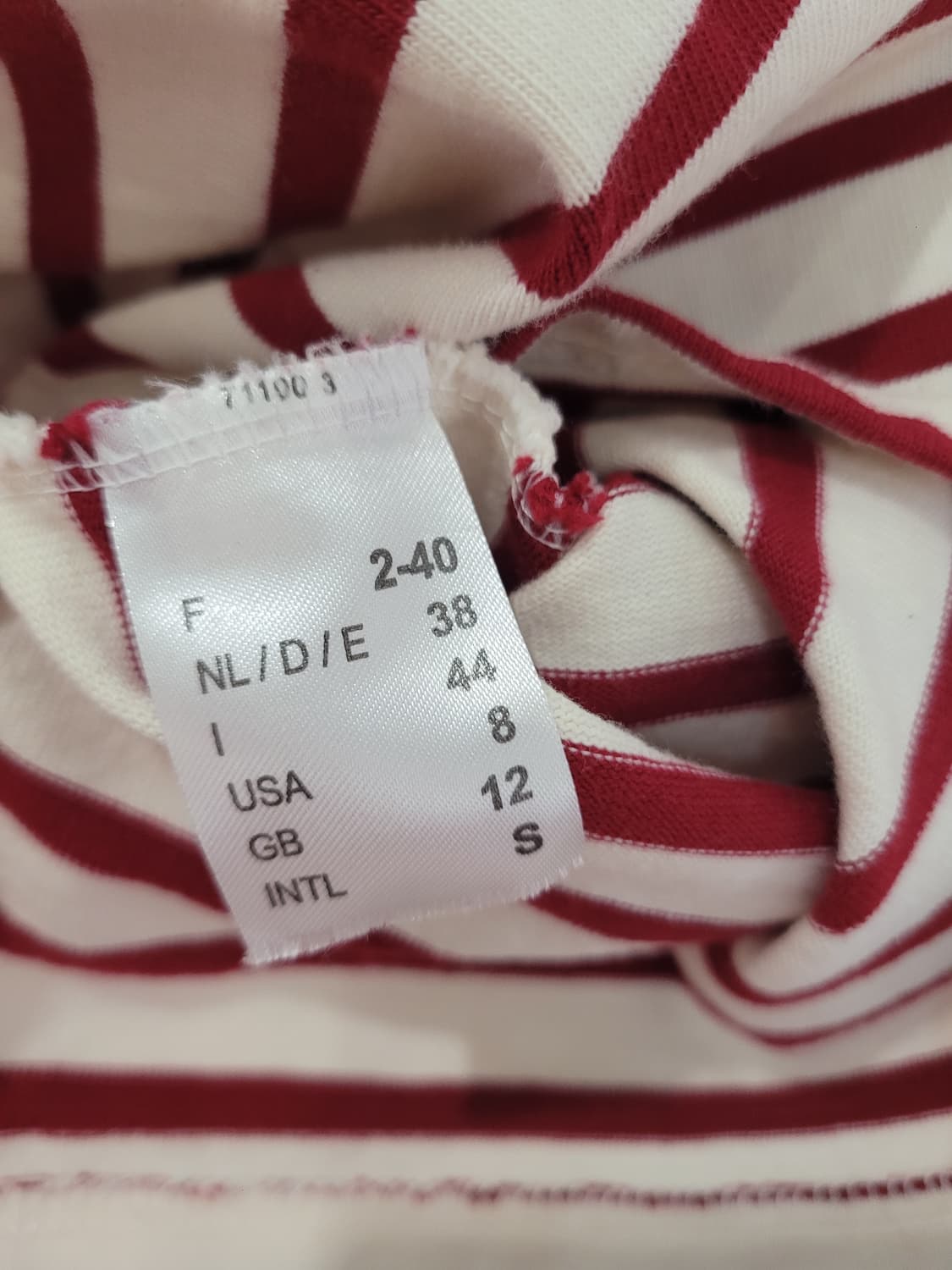 세인트제임스 레드 단가라 엘보패치 긴팔 티셔츠 S사이즈 상품이미지7