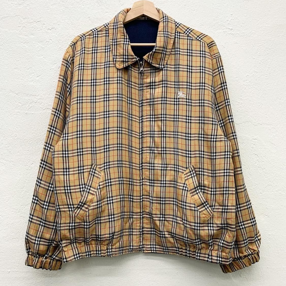 버버리 리버시블 네이비 & 베이지 노바체크 자켓 상품이미지3