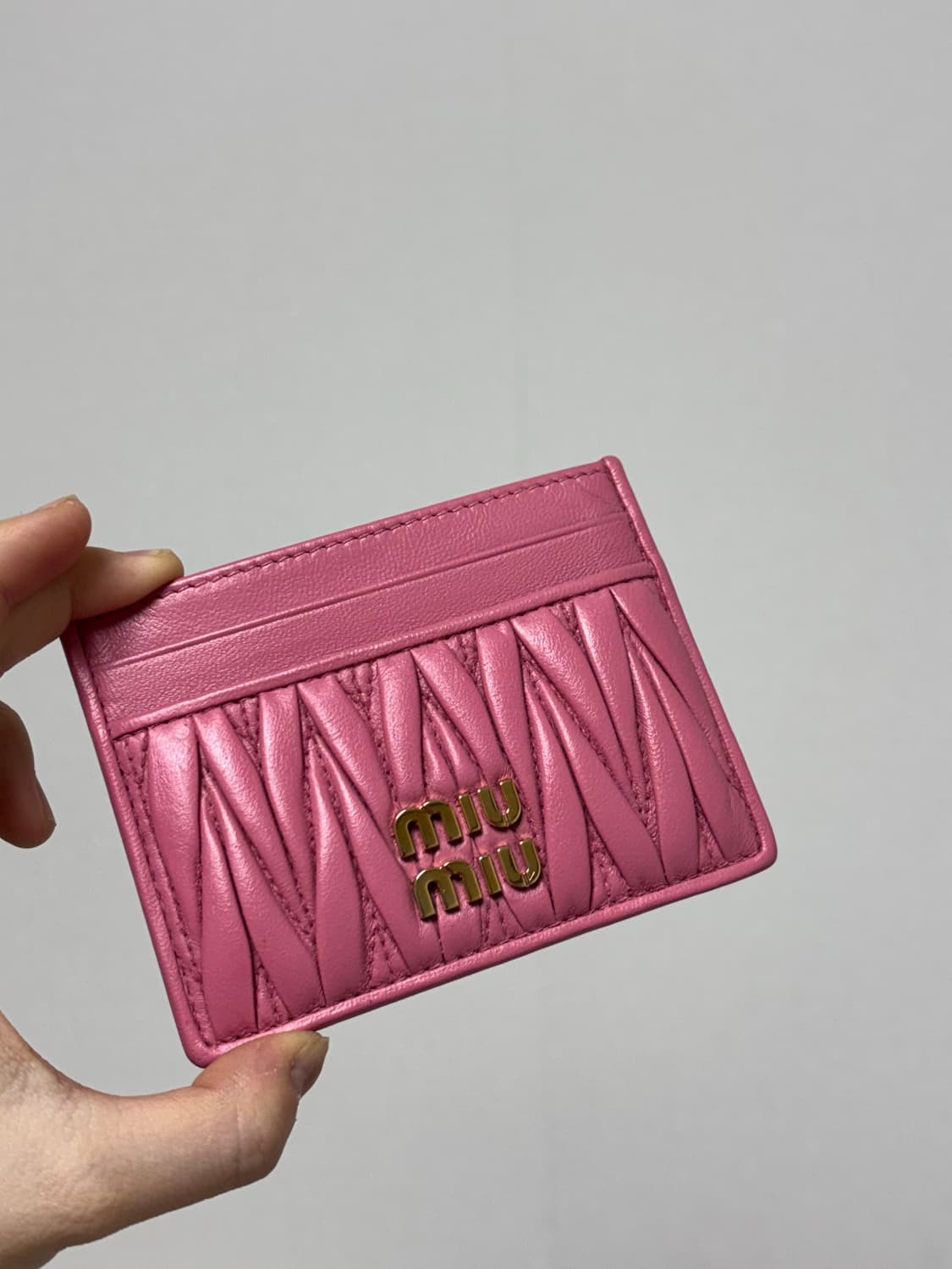 미우미우 카드지갑 베고니아 핑크 상품이미지1