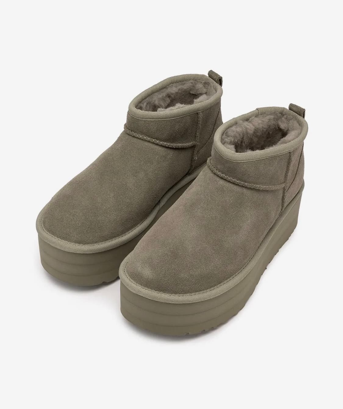 정품인증가능) 어그 클래식 울트라 미니 플랫폼 모스그린 상품이미지5