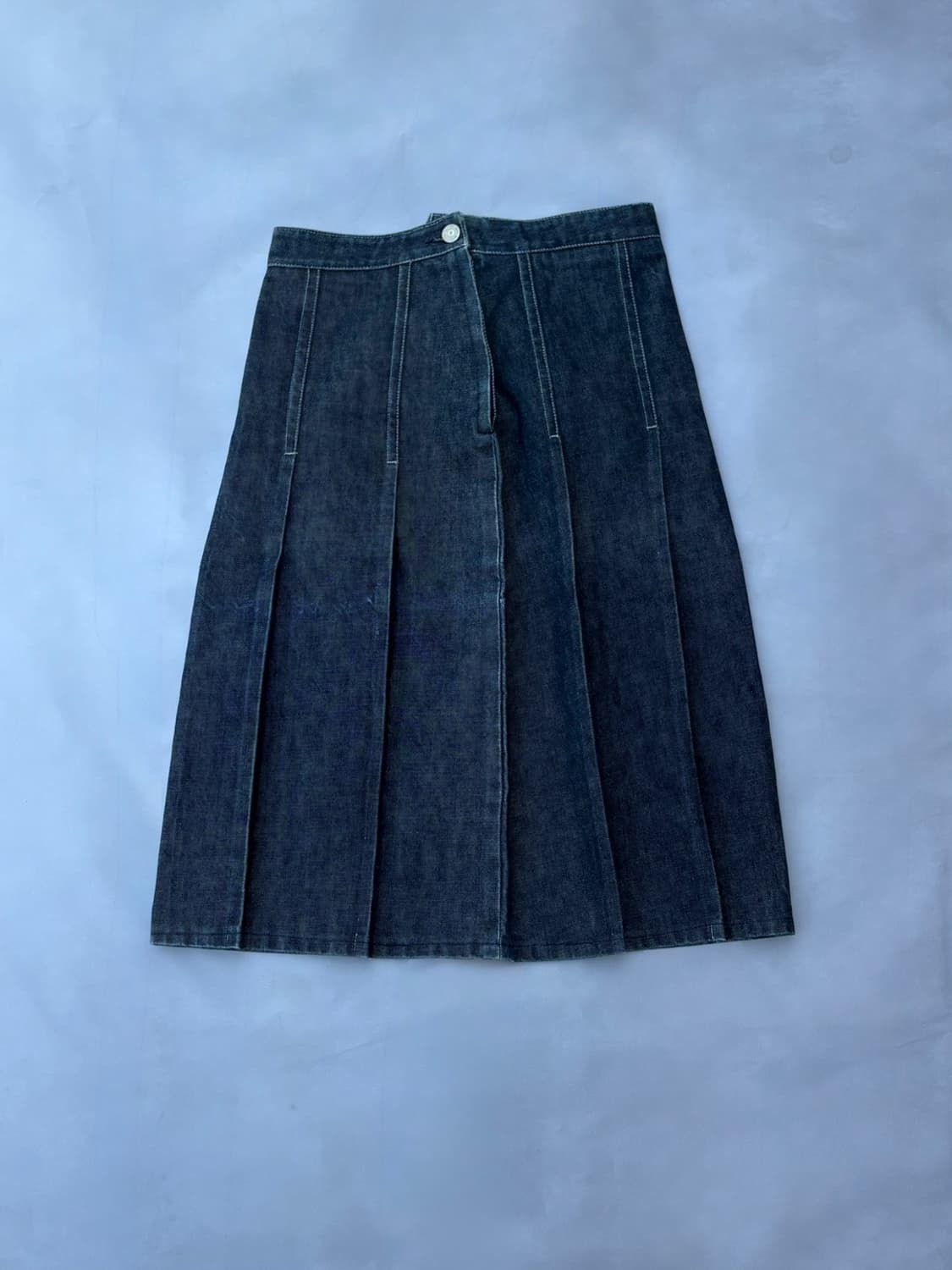 Denim pleats skirt 상품이미지4