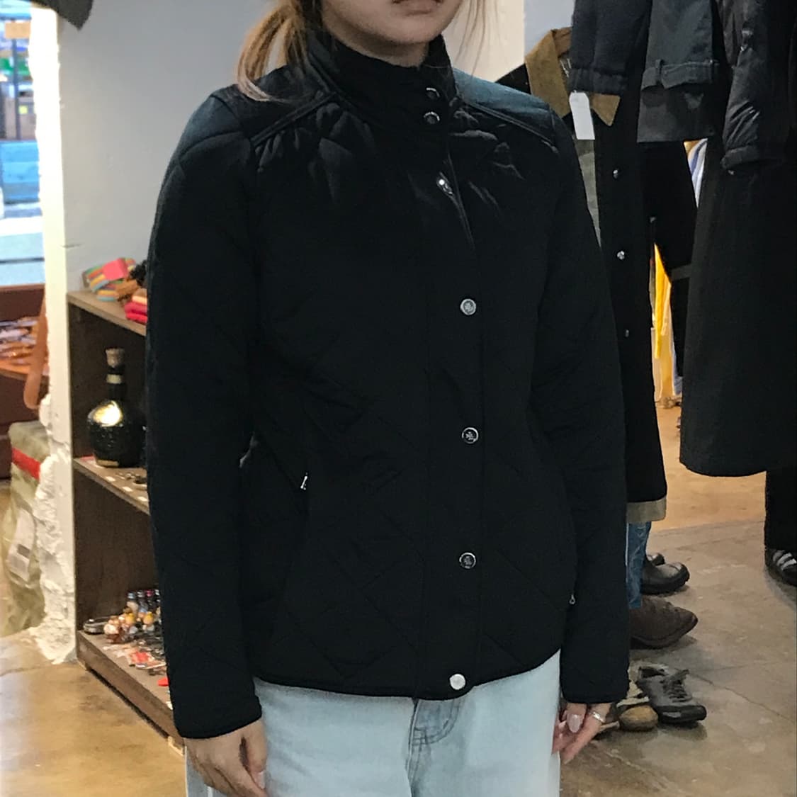 폴로랄프로렌 그린 라벨 투웨이 집업 블랙 퀼팅자켓 여성 44 55 사이즈 상품이미지10