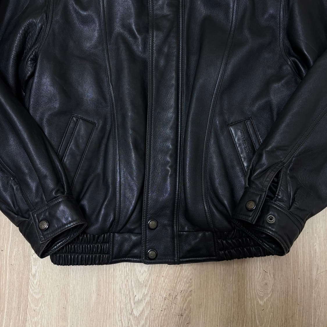 RUKLAND 남성 천연 양가죽 봄버 가죽자켓 L/100  상품이미지3