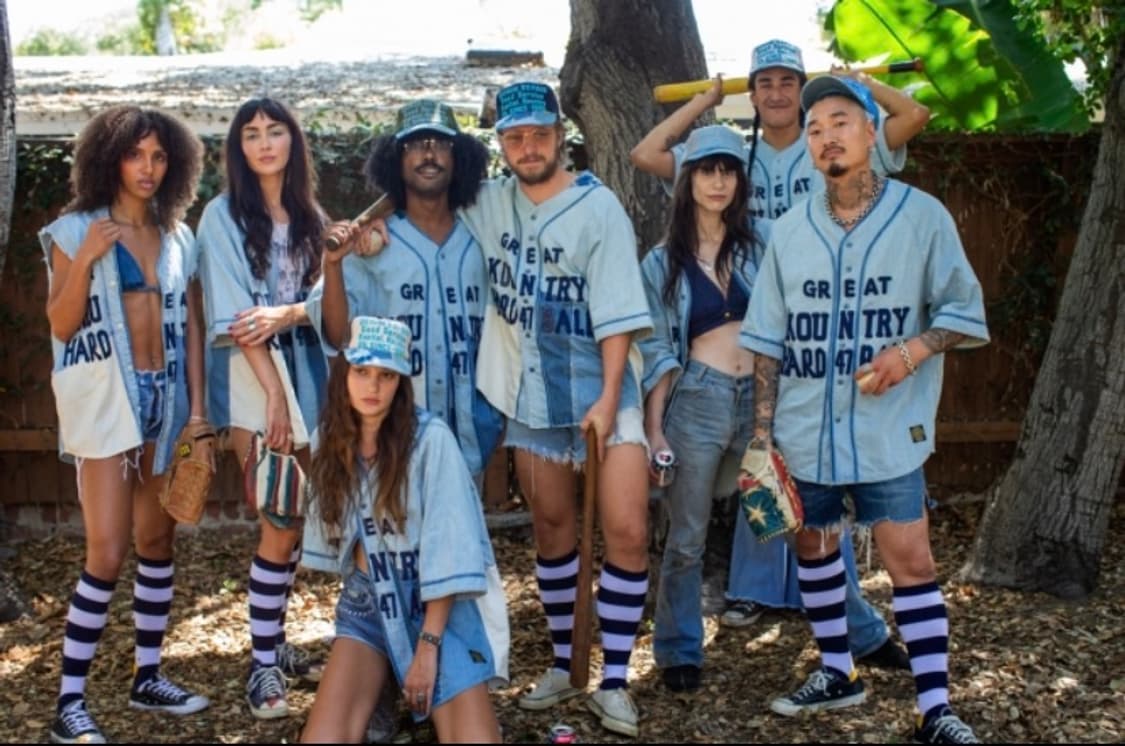 [4] 캐피탈 데님 그레이트 컨트리 데미지드 베이스볼 셔츠 인디고 상품이미지9