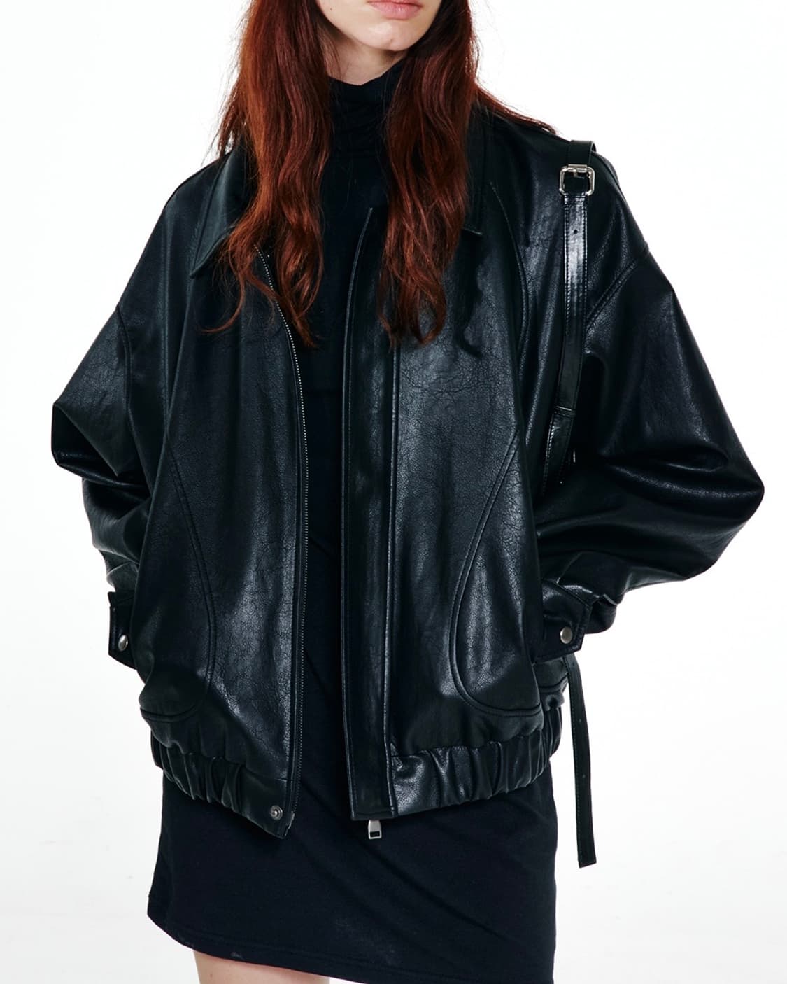 다이닛 FRINGE CURTAIN LEATHER JACKET 상품이미지1