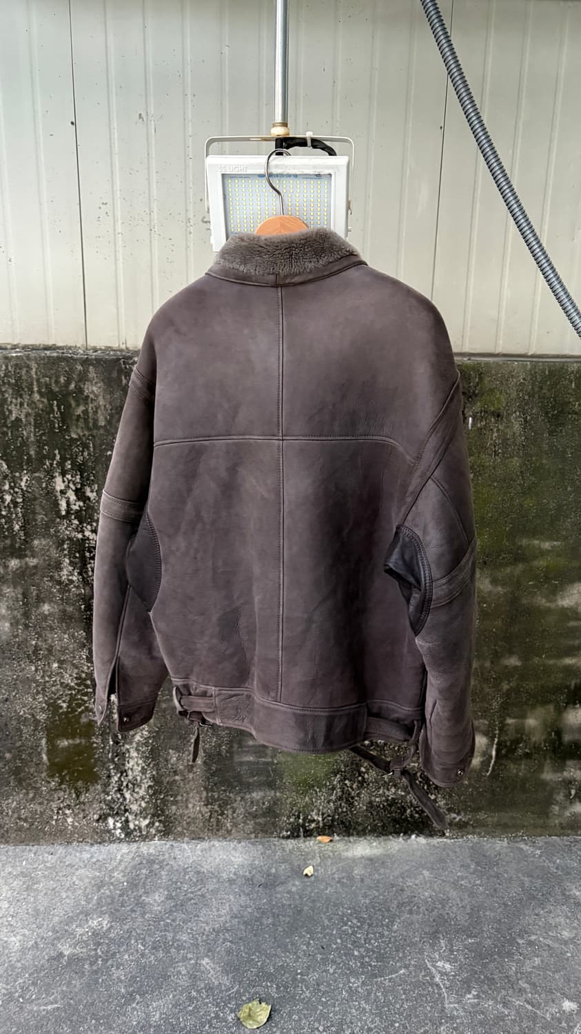 리얼 레더 무스탕 무톤 시어링 자켓 상품이미지4