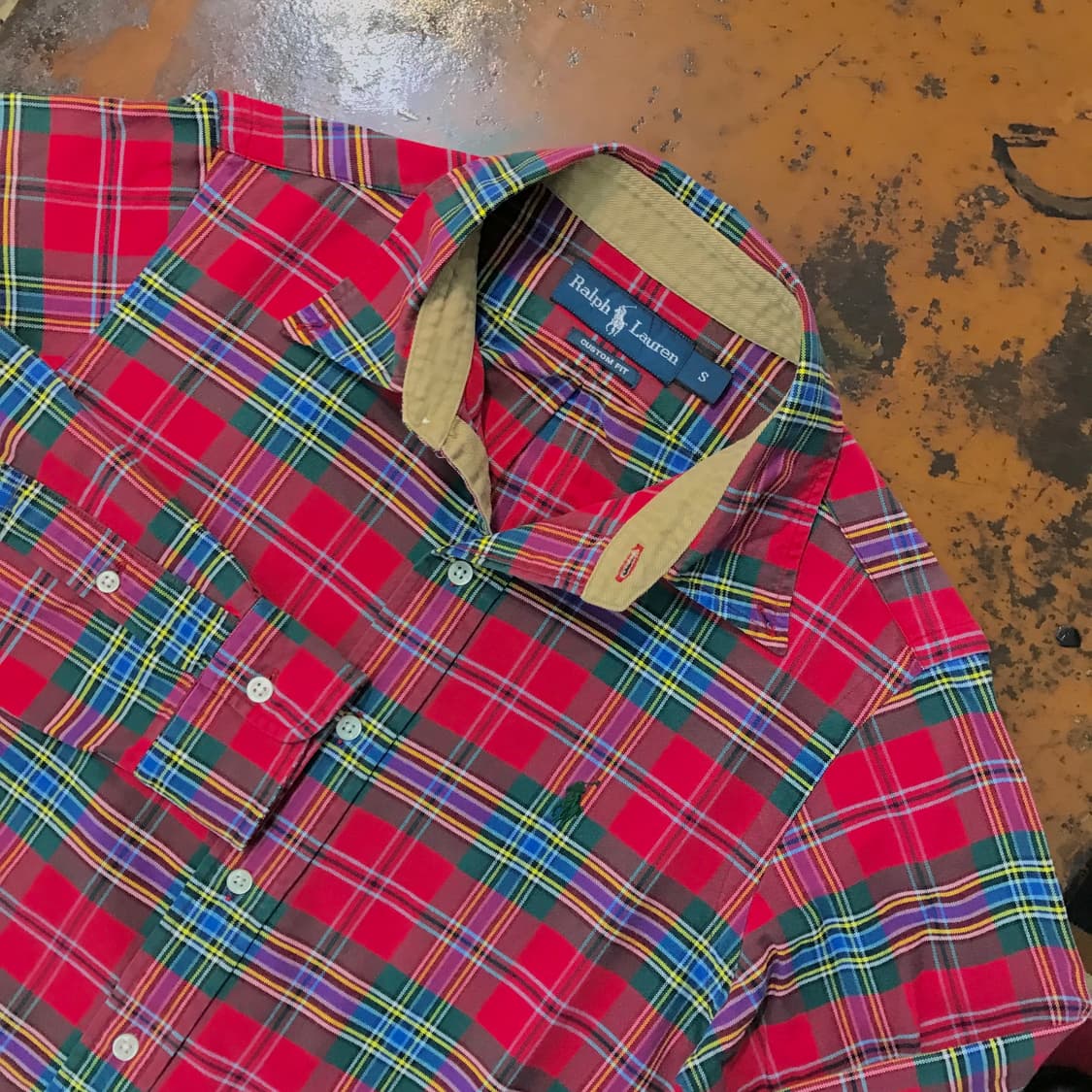 폴로랄프로렌 레드 타탄 체크 옥스포드 셔츠 남성 97 여성 55 66 상품이미지3