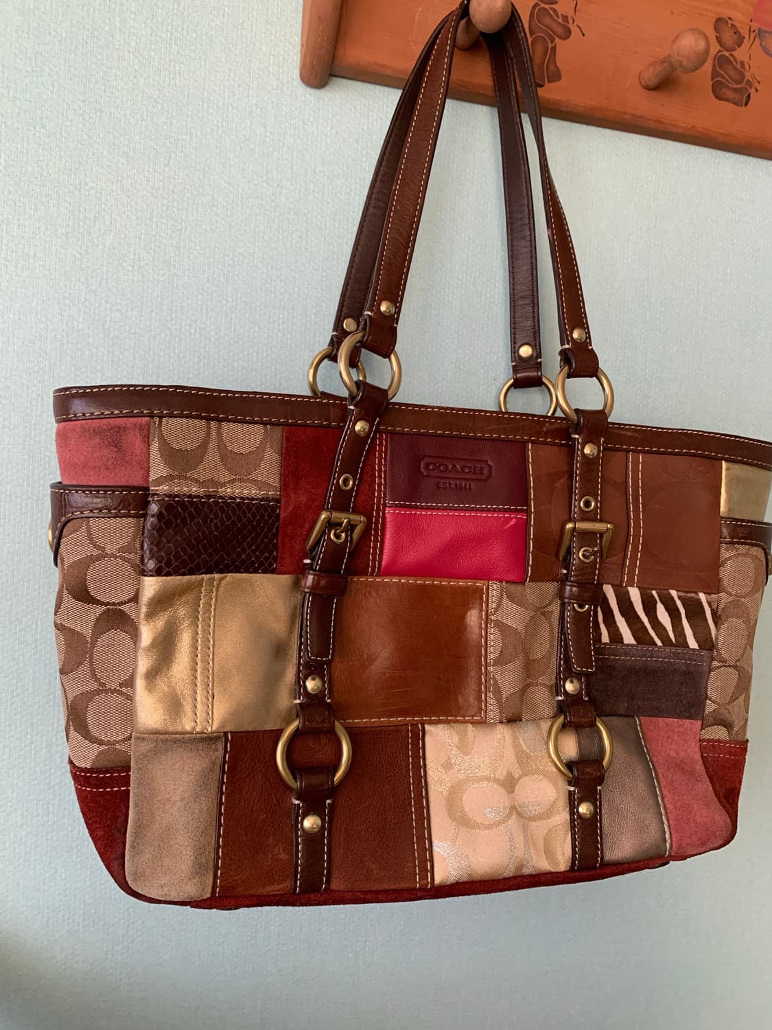 코치 패치워크 토트숄더백 상품이미지2