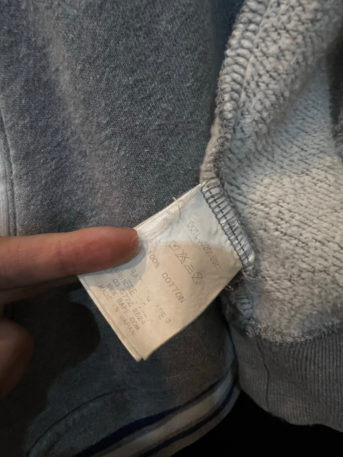 베이프 샤크 스웻 바시티 후드집업 자켓 상품이미지4