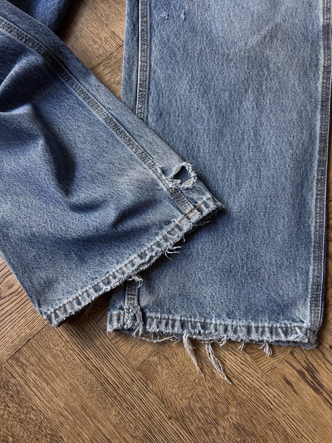 [33]칼하트 USA 빈티지 워싱 싱글니 카펜터 워크 데님 팬츠 상품이미지7