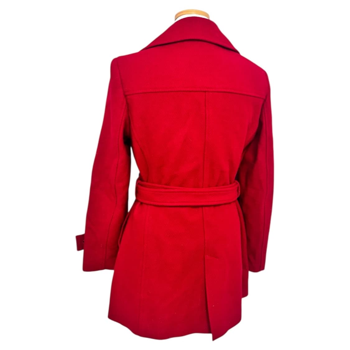 [고퀄] 울 모직 레드 더블버튼 벨트 코트 상품이미지6
