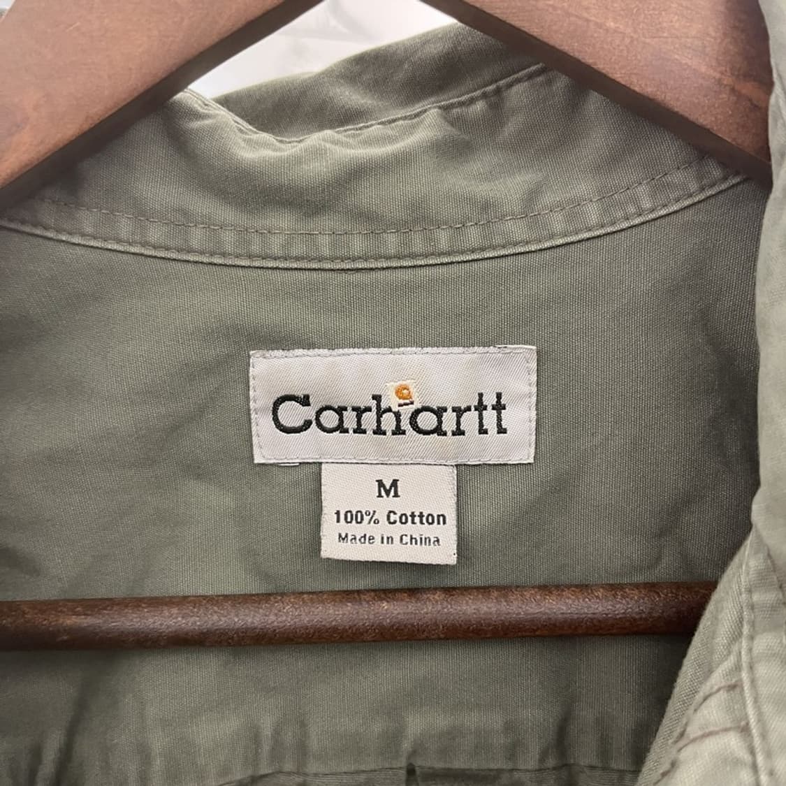 칼하트 빈티지 밀리터리 말차카키 워크 반팔 셔츠 M C11103 상품이미지5