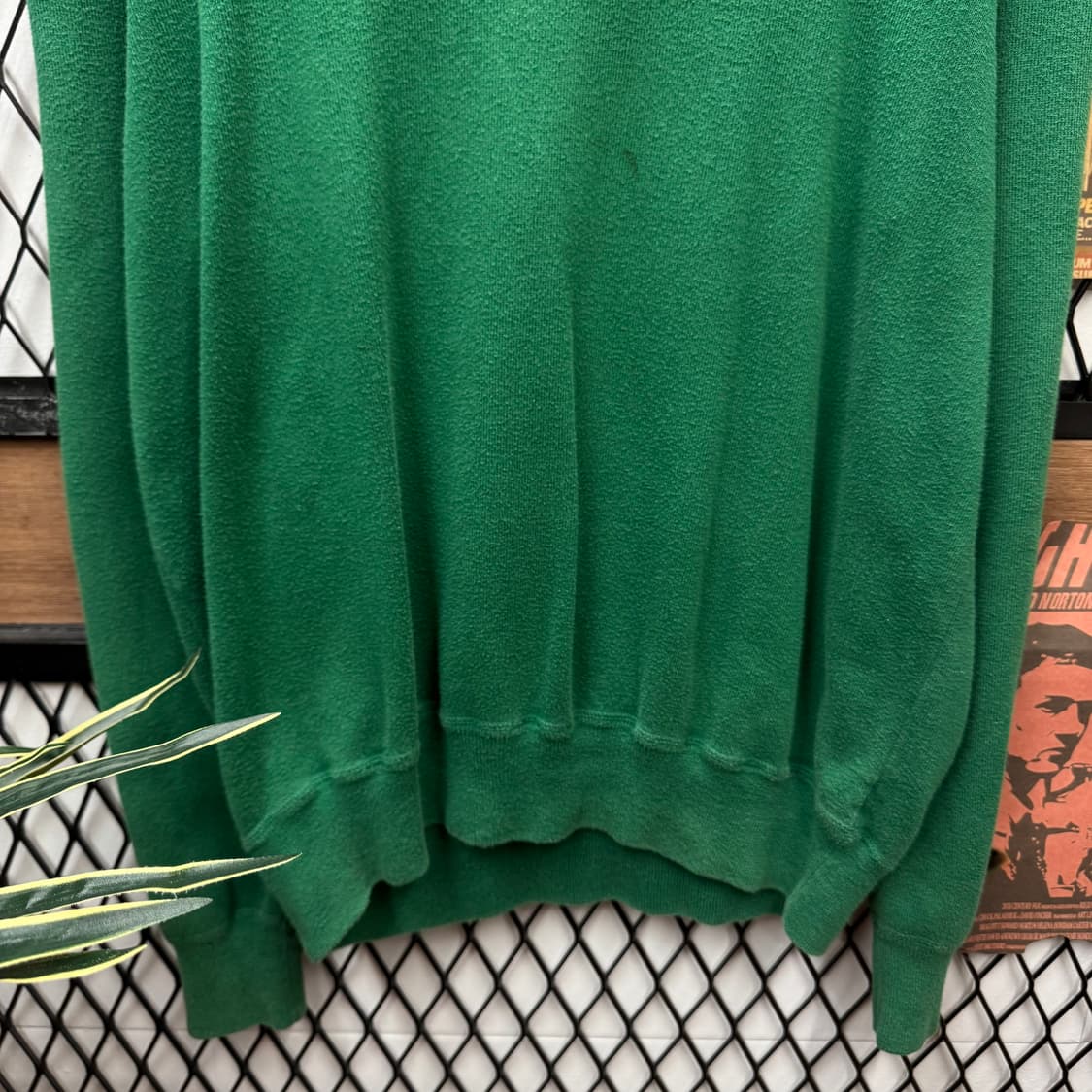 폴로 랄프로렌 니트 스웻셔츠 오렌지 포니 로고 포인트 그린 상품이미지4