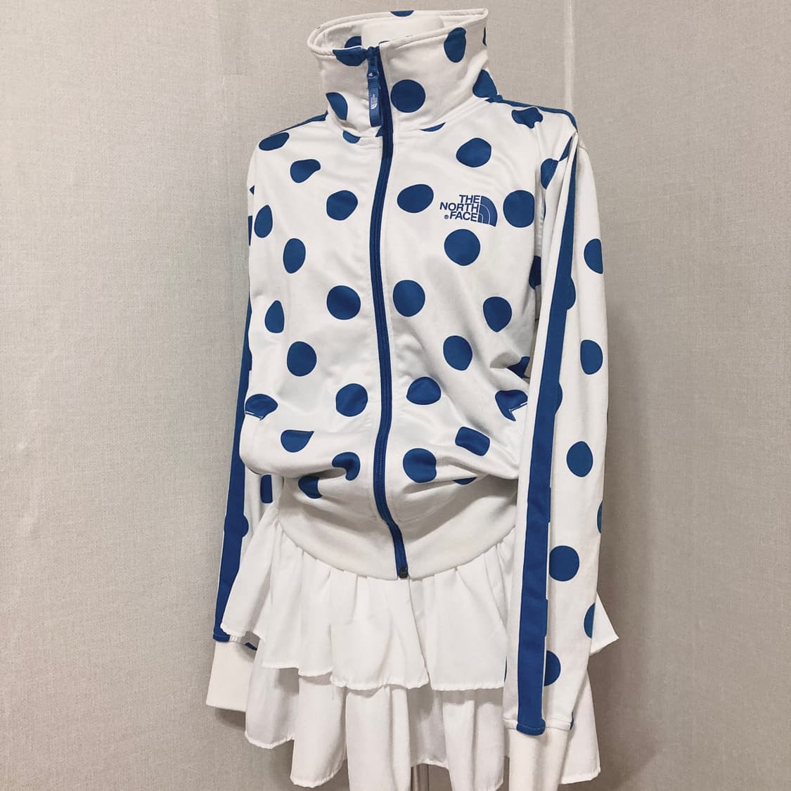 노스페이스 화이트블루 도트 집업 S 상품이미지1