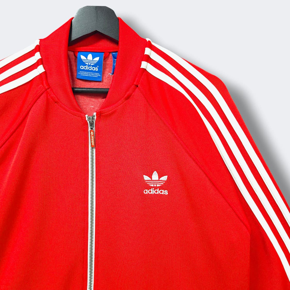 [XL] 아디다스 레드&화이트 오리지널 슈퍼스타 트랙탑 져지 상품이미지3
