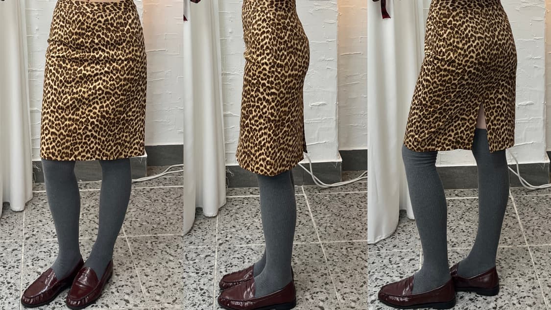 leopard fit midi skirt 상품이미지4