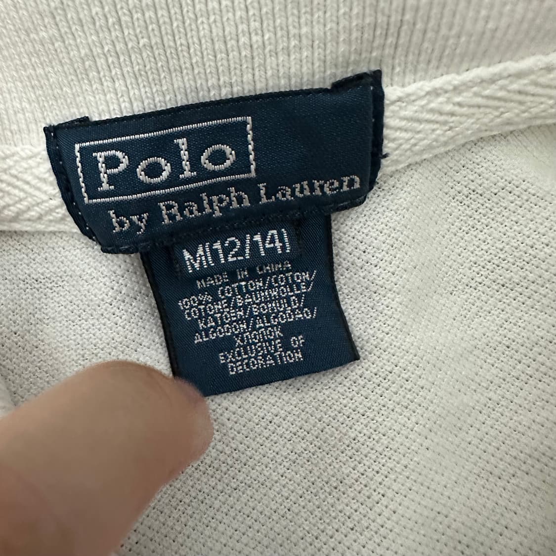 POLO 폴로 랄프로렌 여성 카라티 반팔티셔츠 화이트 M 상품이미지5