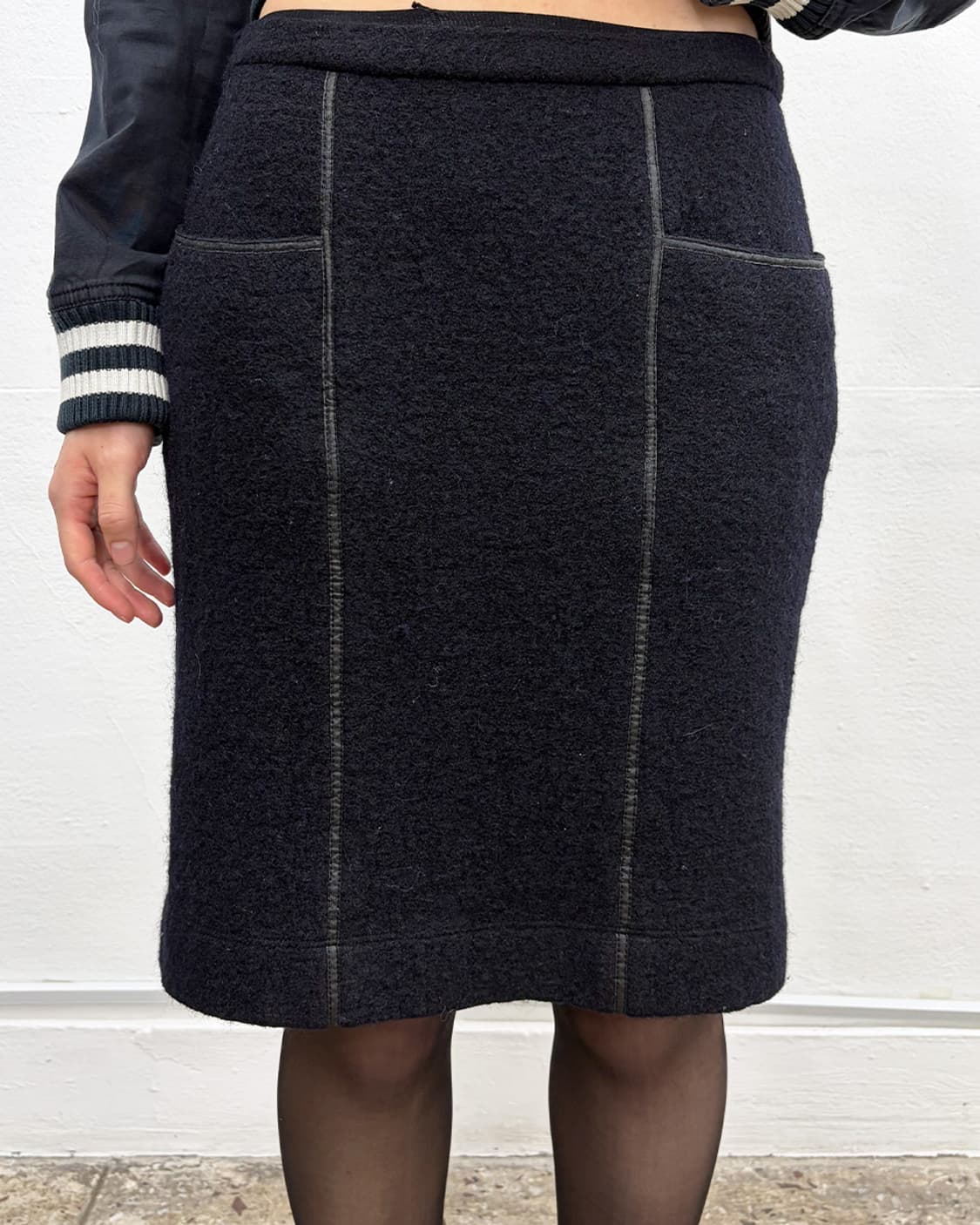 막스아즈리아 패널 디테일 울 스커트 상품이미지4