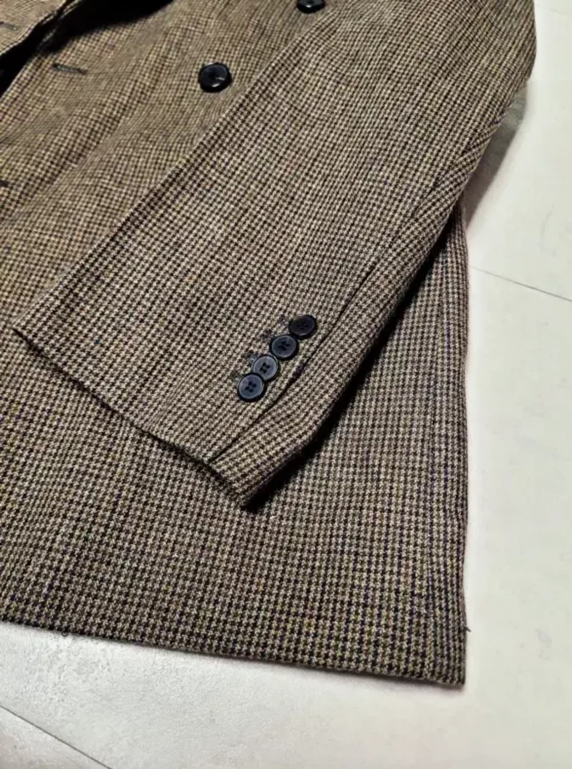 Dunst 브라운 체크 더블 자켓 XL 상품이미지3