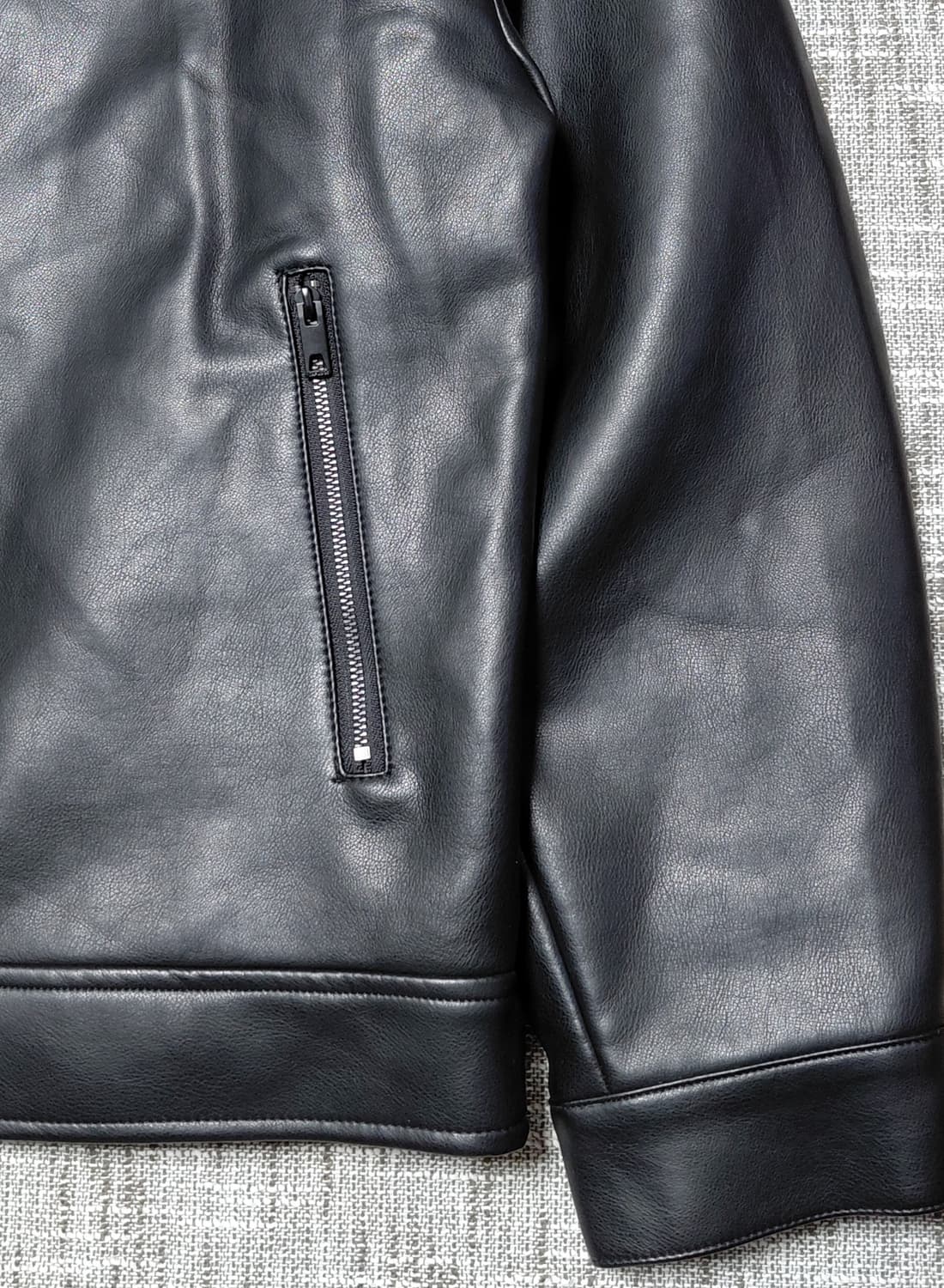 [S/남녀공용] 라퍼지스토어 버핑레더 미니멀 퀼팅 자켓 상품이미지3