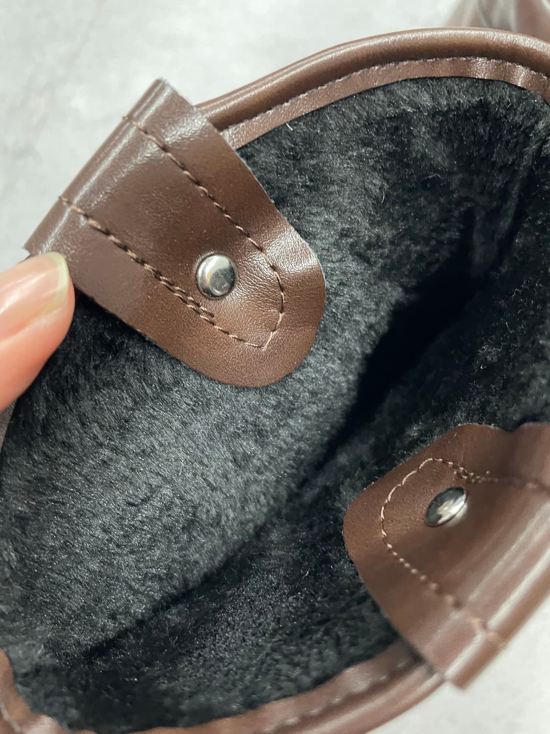 빈티지 y2k 투웨이 양털 브라운 미들 부츠 H1807 상품이미지5