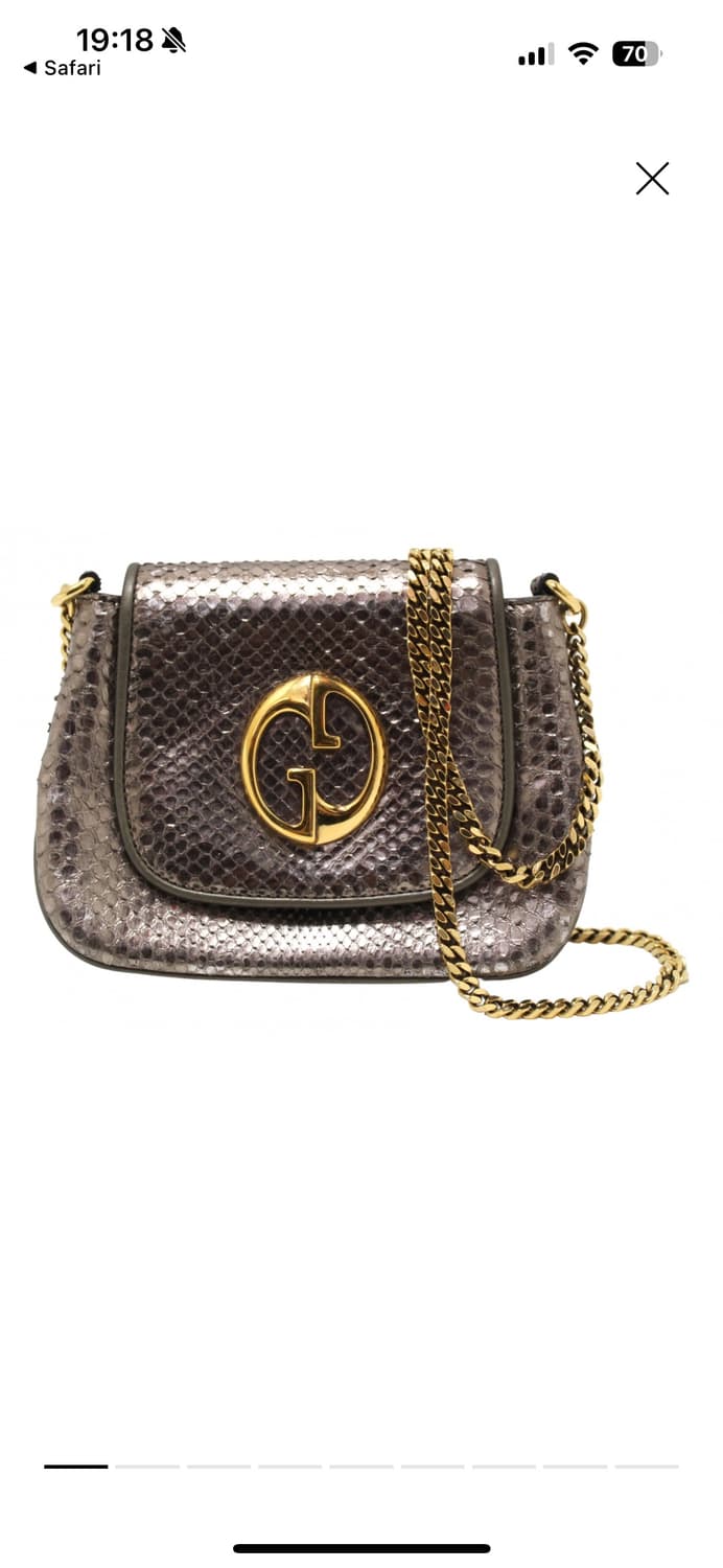 구찌 뱀피 스몰 1973 체인 숄더백 상품이미지5