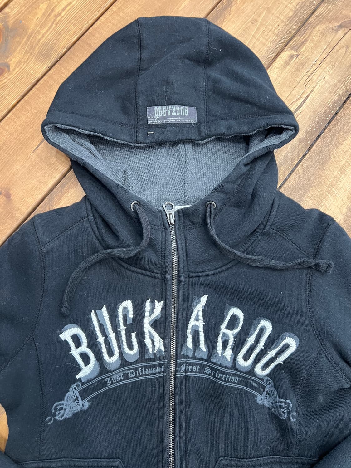 버카루 블랙 패치 후드집업 상품이미지7