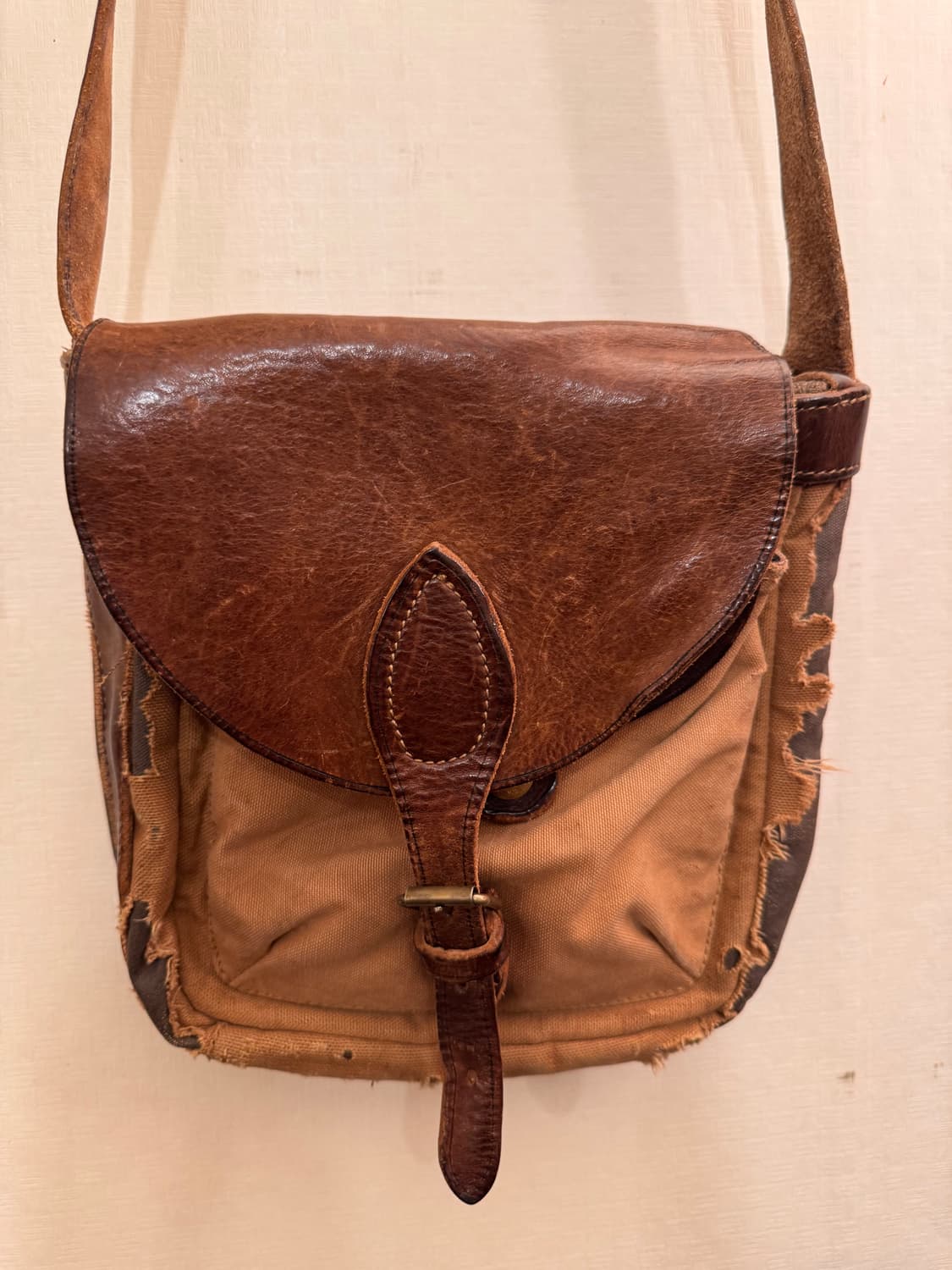 Rrl 캔버스 레더 크로스 백 상품이미지2