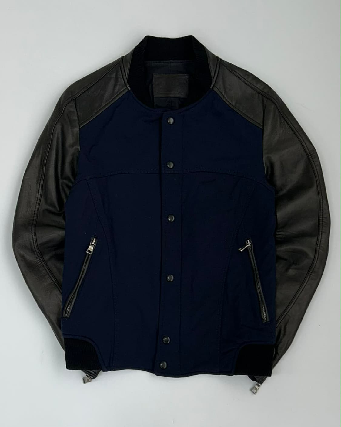 [95] 타임 옴므 양가죽 울 스타디움 바시티 슬리브 자켓 상품이미지1