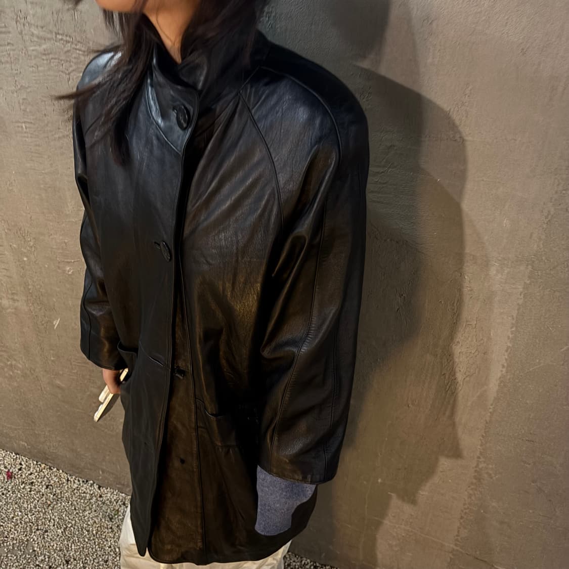 vtg lambskin wrap carcoat 상품이미지1